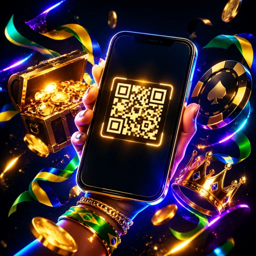QR Code de download do app 42C apontado pela câmera de um celular