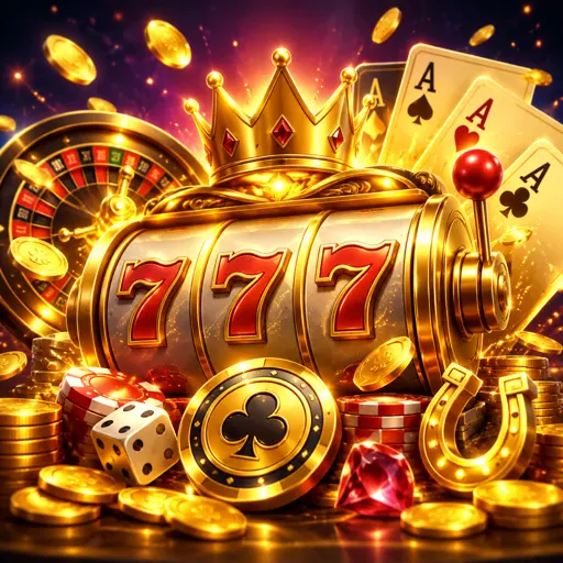 Slot de sete sortudo com símbolos de bar e sino